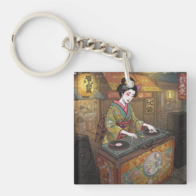 A maiko who became a DJ Key Ring (Front)