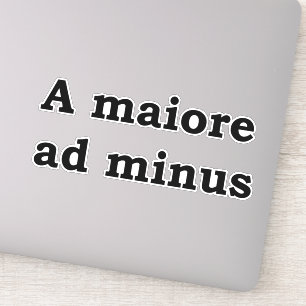 A maiore ad minus