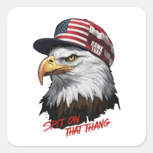 A majestic bald eagle, proudly embodying American Square Sticker