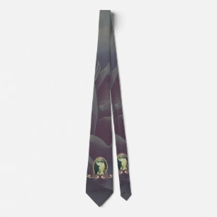 A majestic peacock in gold and green tie