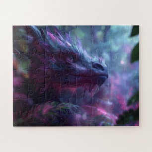 A majestic purple fantasy dragon jigsaw puzzle
