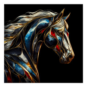 A Majestic Stallion - AI On The Move Poster