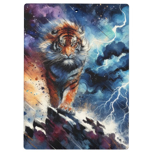 A majestic tiger clipboard (Back)