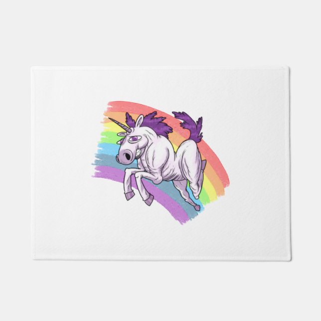A Majestic Unicorn Doormat (Front)