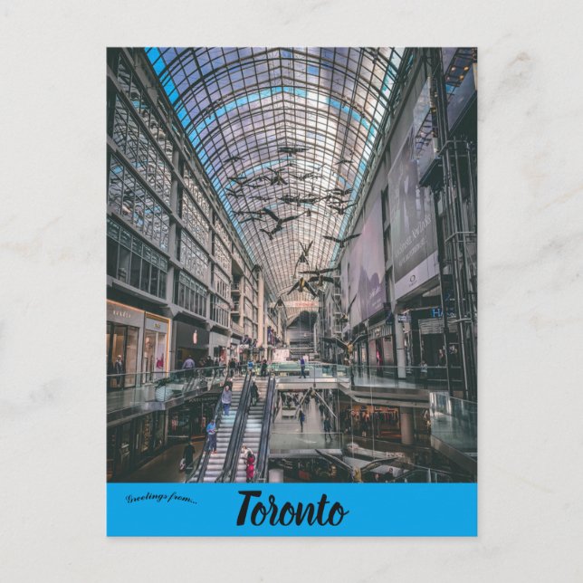 A Mall in Toronto Ontario Canada Postcard (Front)
