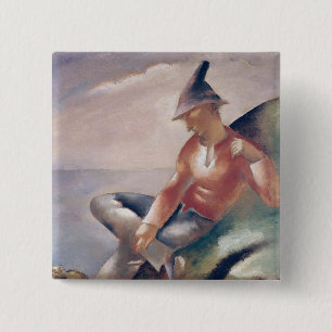 A Man 15 Cm Square Badge