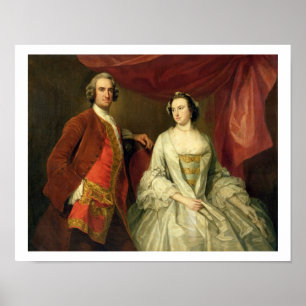 A Man and a Woman, possibly of the Missing Family, Poster