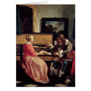 A Man and a Woman Seated by a Virginal, c.1665