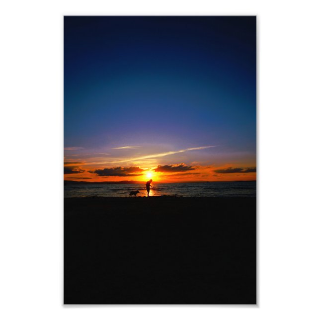 a man and his dog photo print (Front)