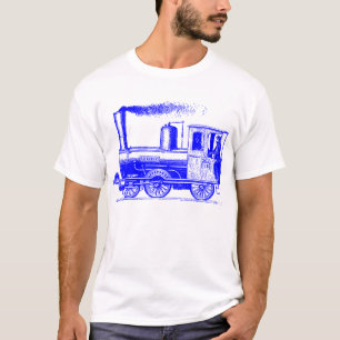 A Man and His Train - Blue T-Shirt
