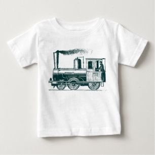 A Man and His Train - Dk Green Baby T-Shirt
