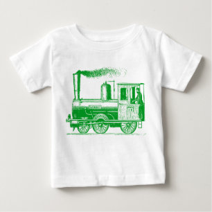 A Man and His Train - Grass Green Baby T-Shirt