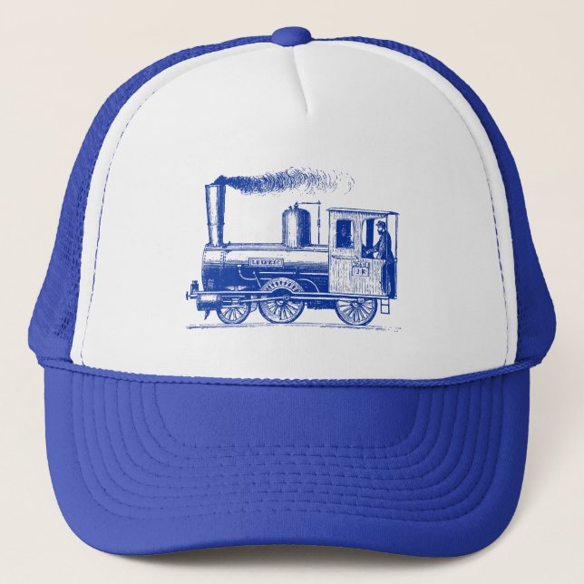 A Man and His Train - Navy Trucker Hat (Front)