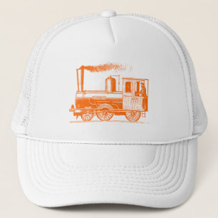 A Man and His Train - Orange Trucker Hat