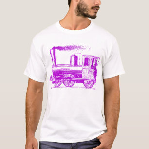 A Man and His Train - Purple T-Shirt