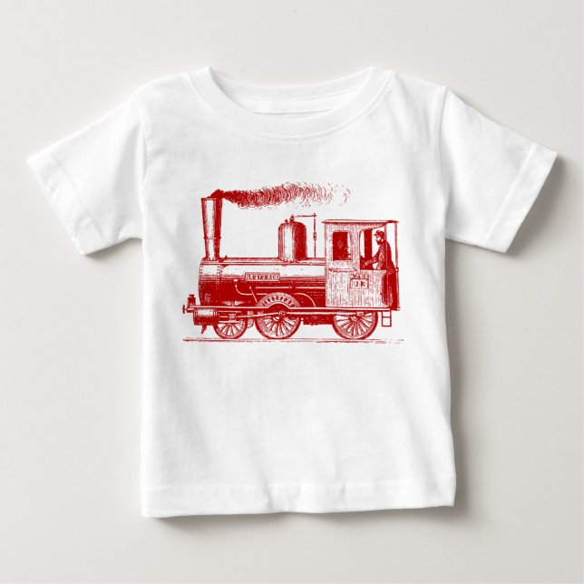A Man and His Train - Ruby Baby T-Shirt (Front)