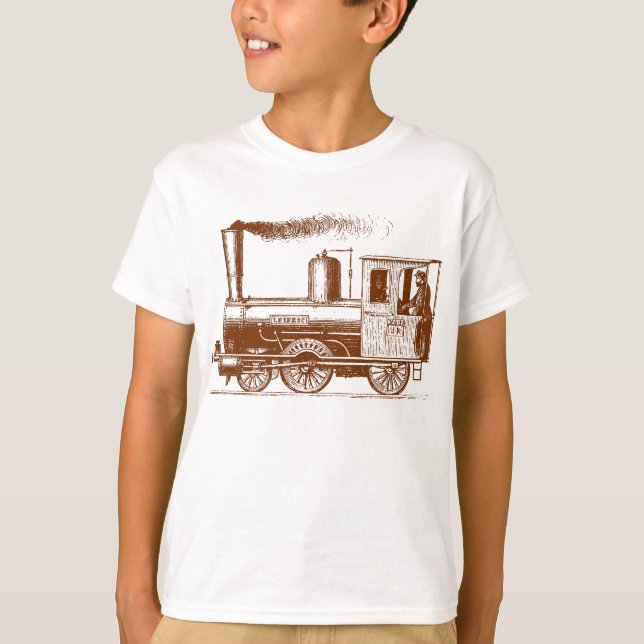 A Man and His Train - Walnut T-Shirt (Front)