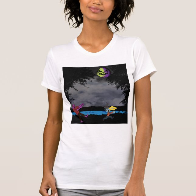 A man chased by zombies T-Shirt (Front)