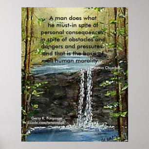 A MAN DOES WHAT HE MUST CHURCHILL POSTER