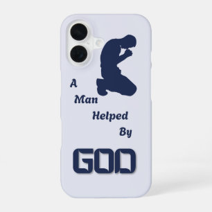 "A man helped by God" phone case