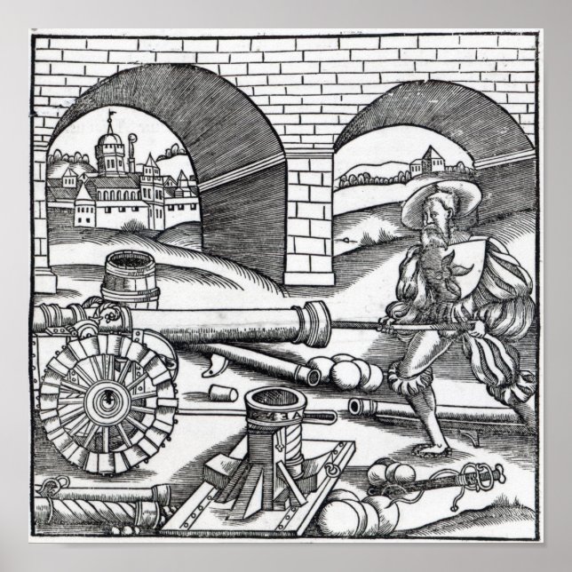 A Man loading a cannon Poster (Front)