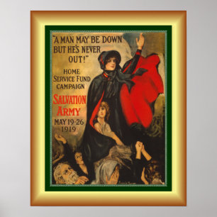 "A Man May Be Down But He's Never Out!" ~ 1919 ~ Poster