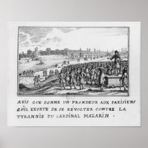 A man of the Fronde exhorting the Parisians Poster