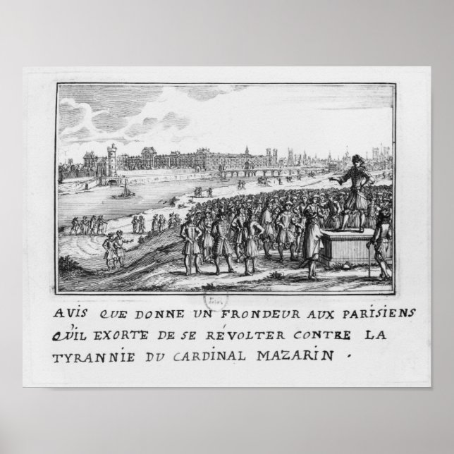 A man of the Fronde exhorting the Parisians Poster (Front)