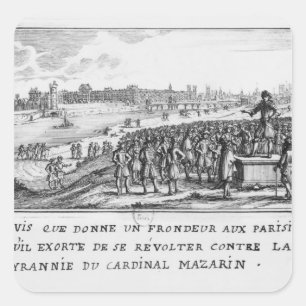 A man of the Fronde exhorting the Parisians Square Sticker