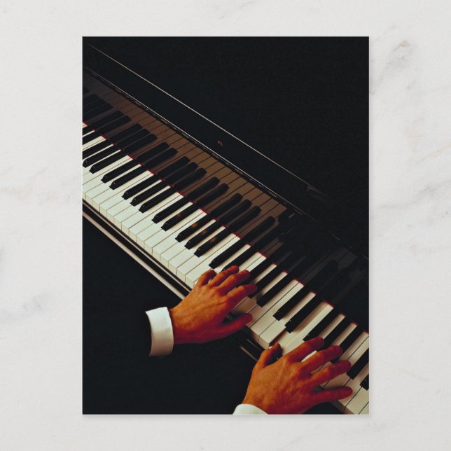 A man playing piano postcard (Front)