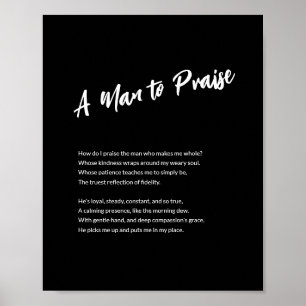 "A Man to Praise" Sentimental Framed Wall Art 