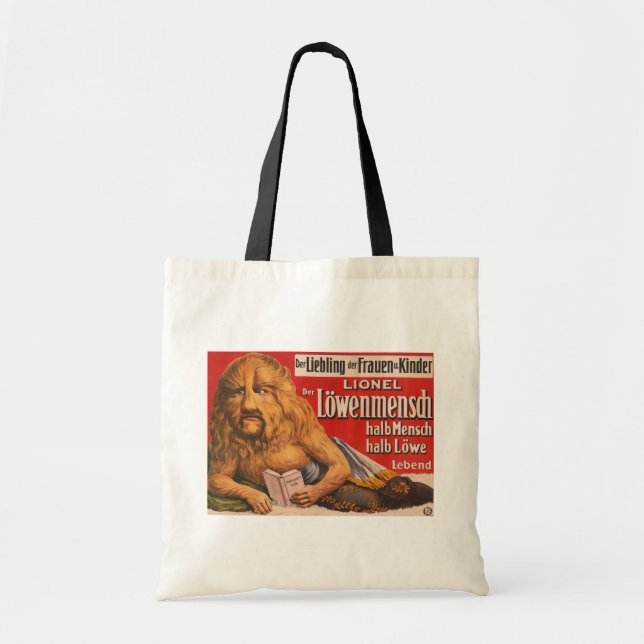 A Man With Lions Head Reading Shakespeare, 1913. Tote Bag (Front)