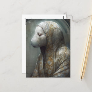 A Manatee in Robes Postcard