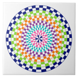 A mandala ceramic tile
