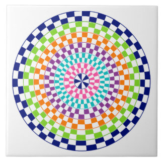 A mandala ceramic tile
