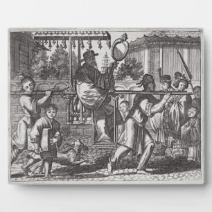 A Mandarin in a Sedan Chair, illustration from a d Plaque
