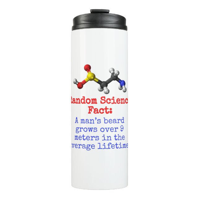 A Man's Beard Grows Over 9 Metres - Science Fact Thermal Tumbler (Front)