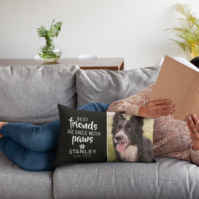 A Man's Best Friends Photo Pet Memorial Lumbar Cushion (Creator Uploaded)