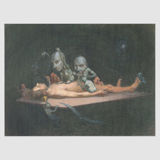 A Man's Near Death Experience & Gothic Spirits Tissue Paper (Front)