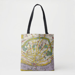 A Map of Merseyside, Liverpool Tote Bag