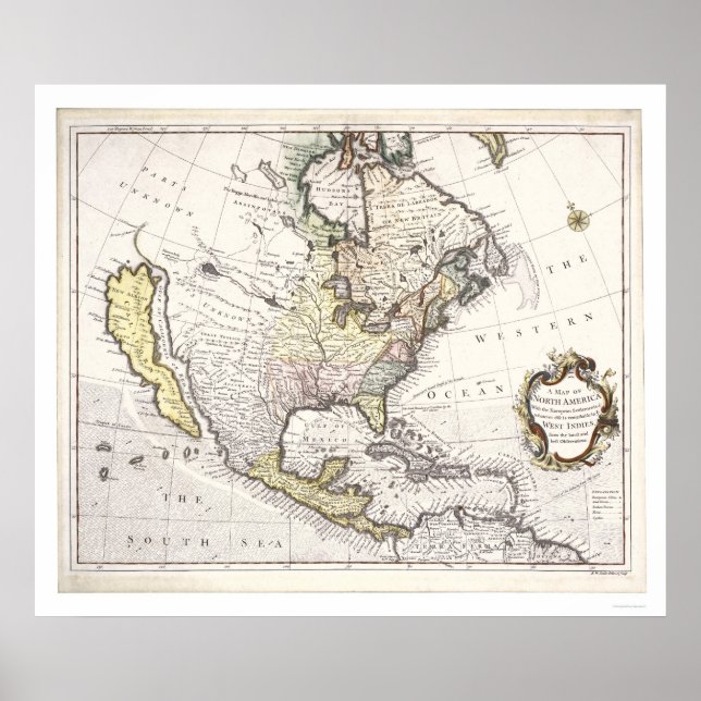 A Map of North America Poster (Front)