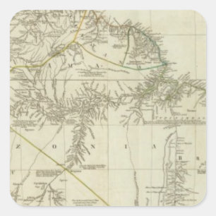 A map of South America, northern section Square Sticker