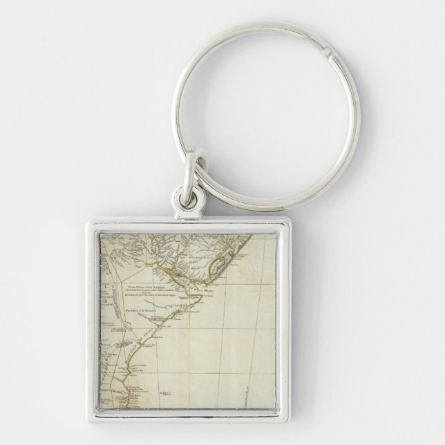 A map of South America southern section Key Ring (Front)