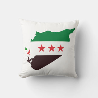 A map of Syria featuring the Revolution Flag Cushion