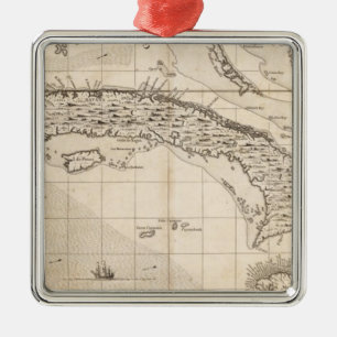 A Map of the British Empire in America Sheet 14 Metal Tree Decoration