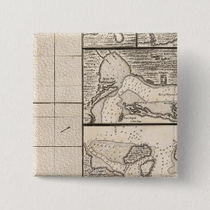 A Map of the British Empire in America Sheet 16 15 Cm Square Badge