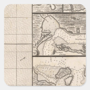 A Map of the British Empire in America Sheet 16 Square Sticker