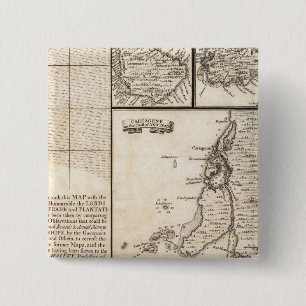 A Map of the British Empire in America Sheet 20 15 Cm Square Badge