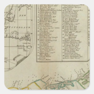A Map of the Island of St John Square Sticker