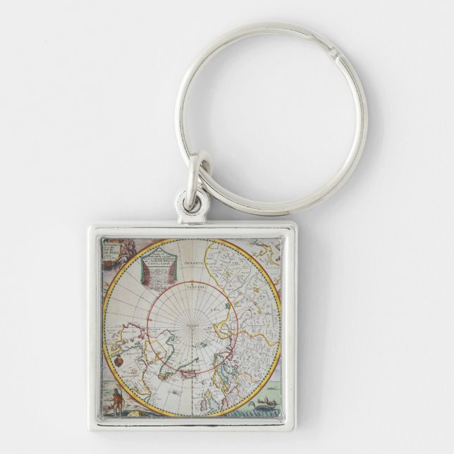 A Map of the North Pole Key Ring (Front)